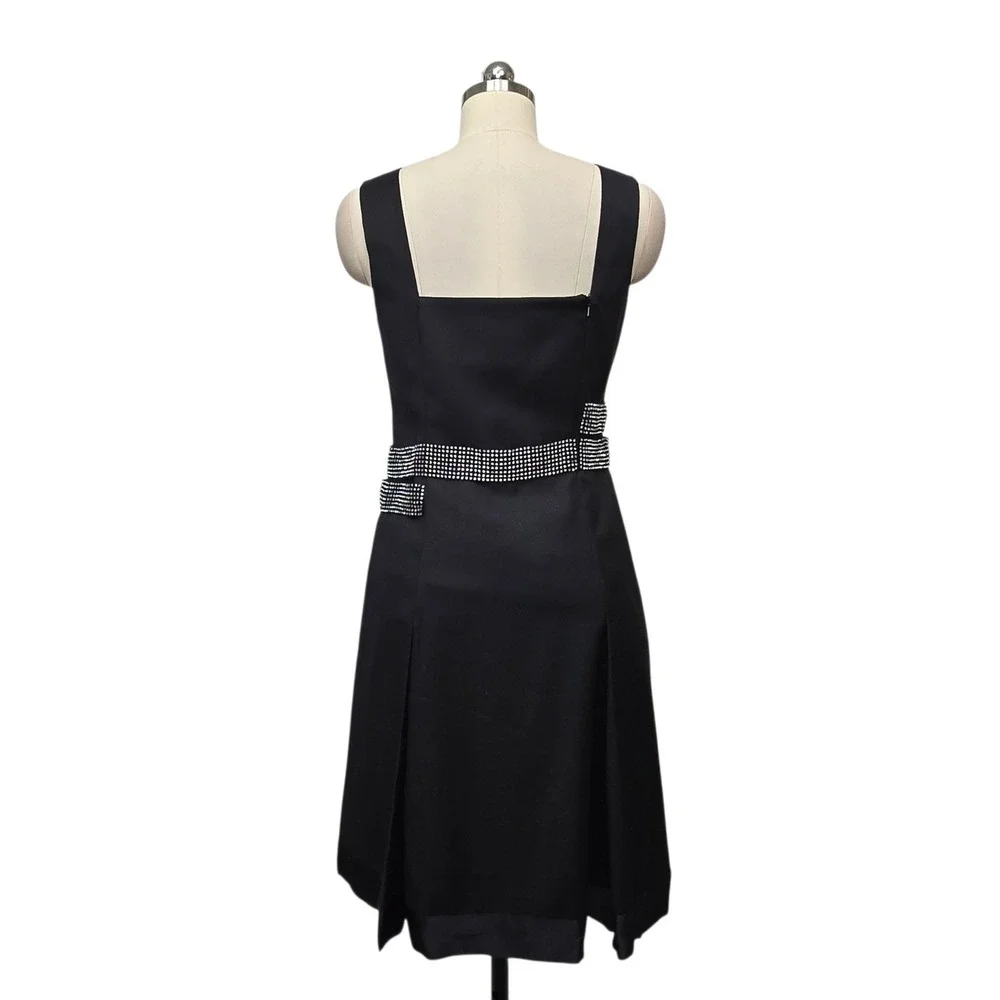 Tory Burch Black Wool Silk Blend Embellished Sheath Dress 31071414 Womens Size 6